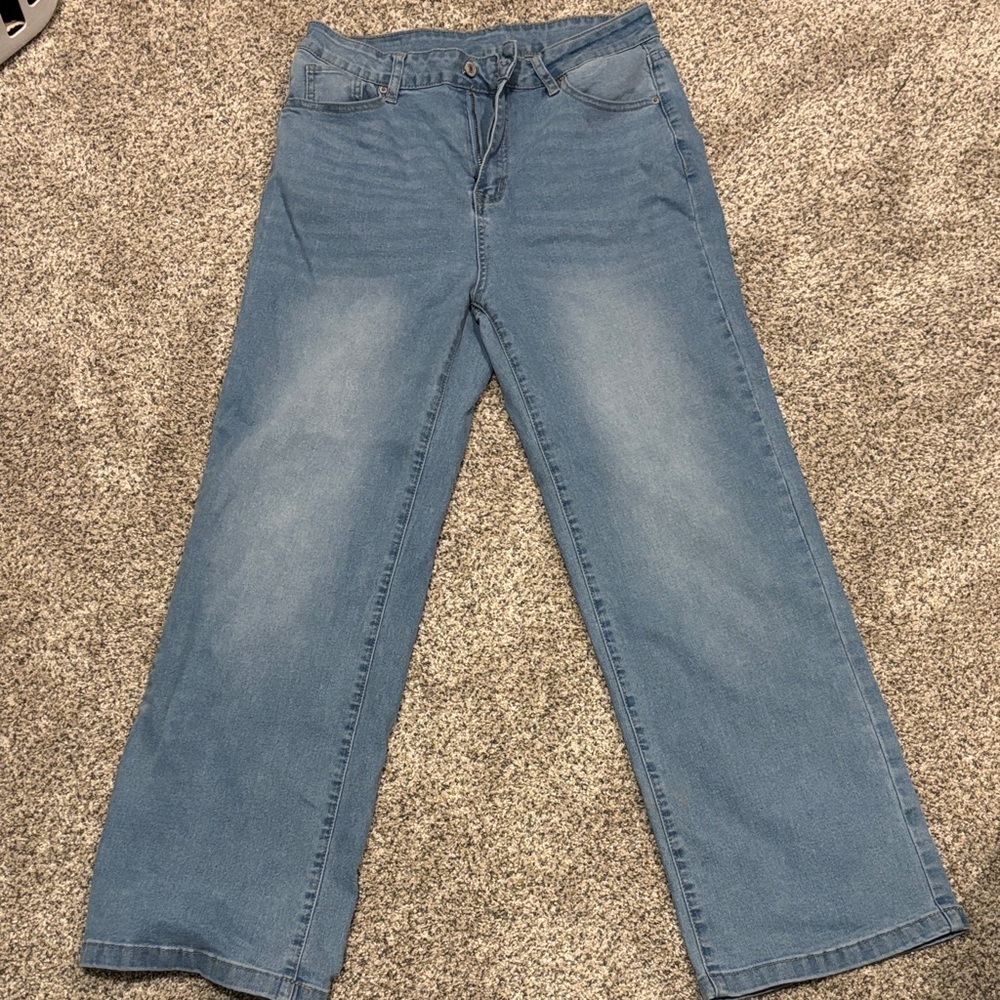 Classic Blue Wide Leg Women's Jeans